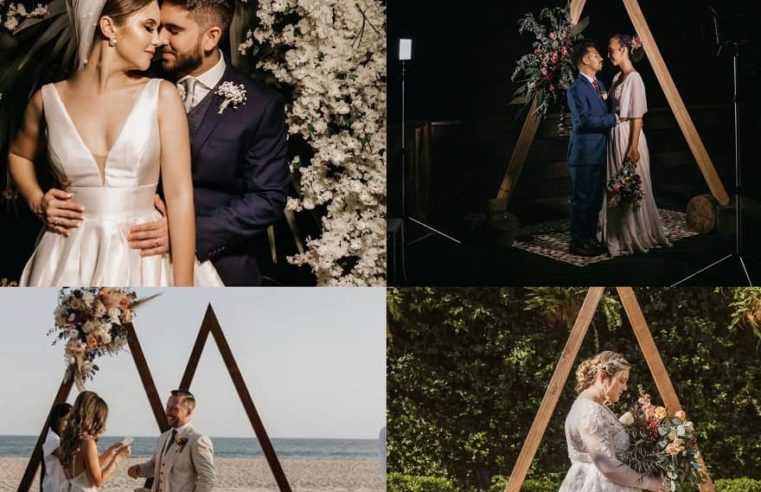 Wedding Arch Ideas – Double Triangle Wedding Arch